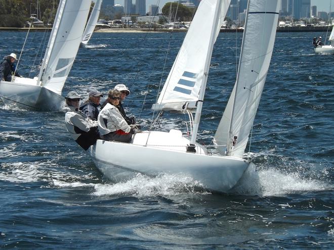 Sandy Andersons 'Linnea' - WA Dragon State Championships 2014 at Royal Freshwater Bay YC in Perth. © Jonny Fullerton
